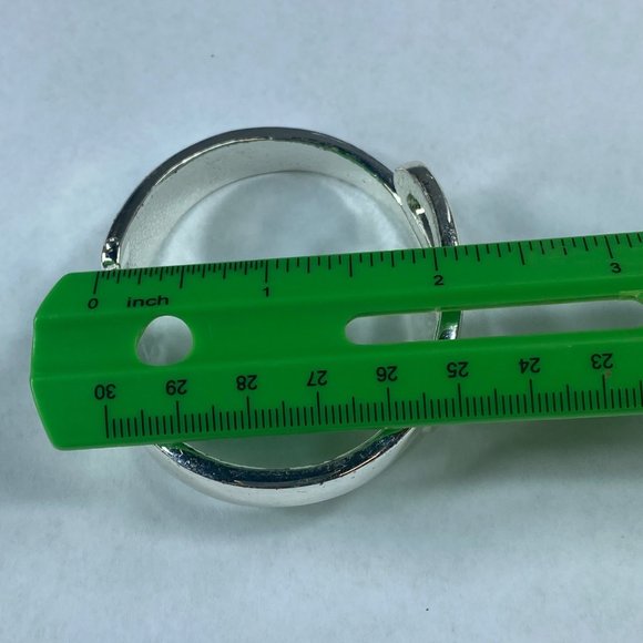 Cuff Wrap Silver Tone Bracelet Bangle Hinged Spring Adjustable Fashion Jewelry - Picture 5 of 16